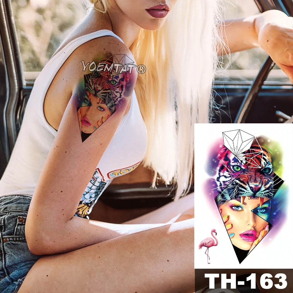 Waterproof Temporary Tattoo Sticker Circus tiger girl pattern Water Transfer watercolor dream body art flash fake tatoo
Waterproof Temporary Tattoo Sticker Circus tiger girl pattern Water Transfer watercolor dream body art flash fake tatoo