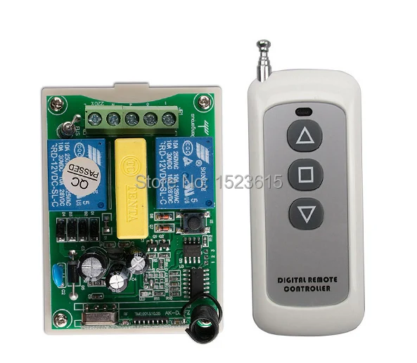 AC 220V 2CH RF Wireless Remote Control Switch 1X Transmitter +1 X Receiver tubular motor garage door projection screen shutters
AC 220V 2CH RF Wireless Remote Control Switch 1X Transmitter +1 X Receiver tubular motor garage door projection screen shutters