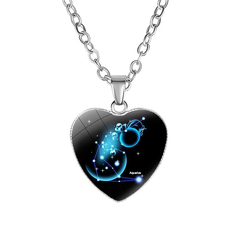 NIUYITID Twelve Constellation Necklaces & Pendants Zodiac Necklace For Women Girl Jewelry Neckless Valentine's Day Gift Love |