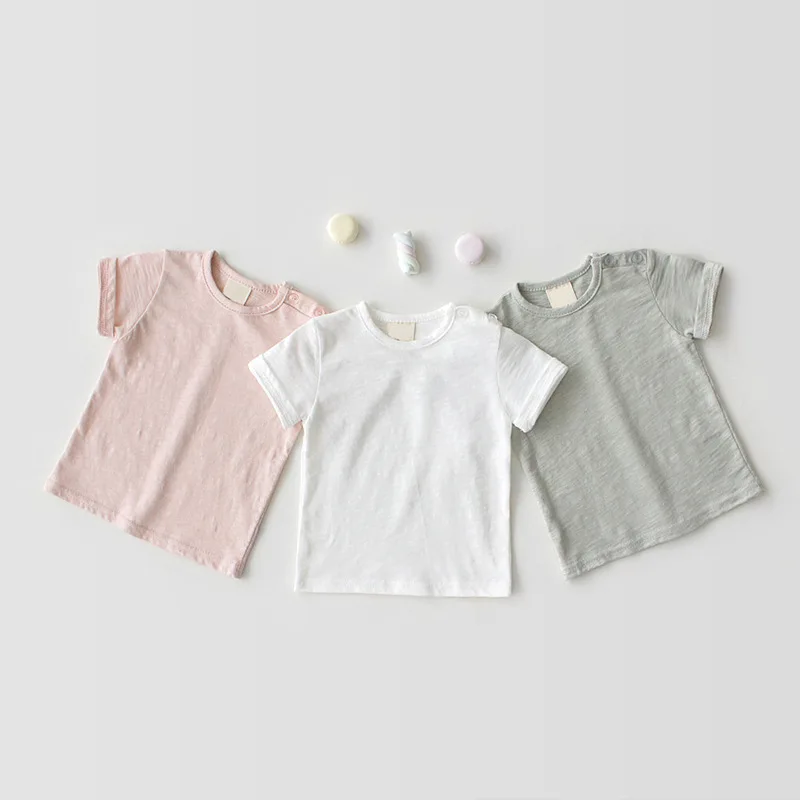 Summer 0-2 Age Simple Newborn Girls T-shirt Solid Colors Kids Undershirt Clothes Infant Baby Girls Cotton Short Sleeve Tshirt
Summer 0-2 Age Simple Newborn Girls T-shirt Solid Colors Kids Undershirt Clothes Infant Baby Girls Cotton Short Sleeve Tshirt