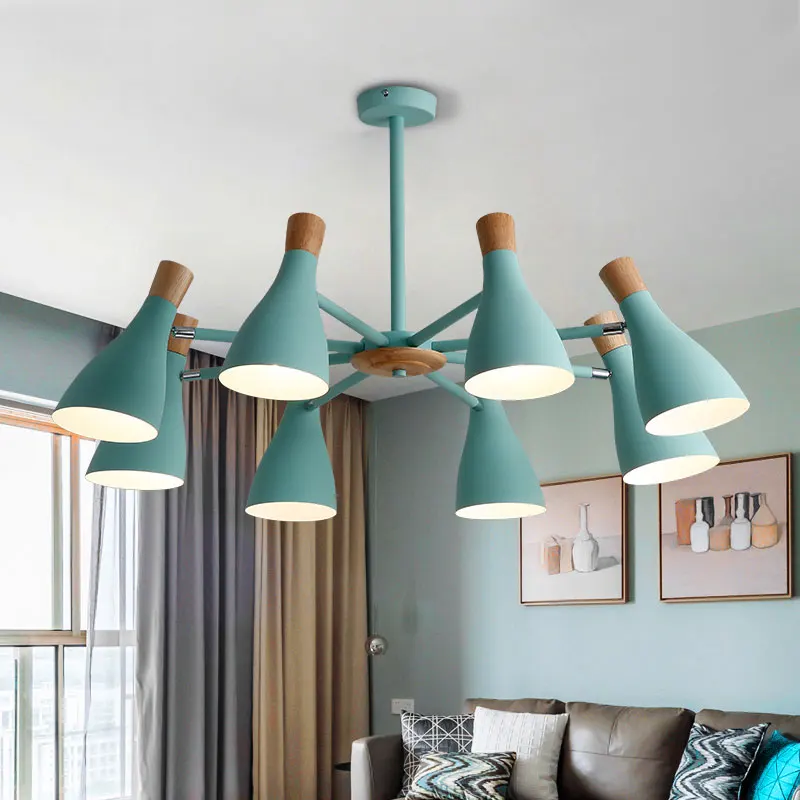 Nordic colorful macaron chandelier adjustable direction lamp holder for living room restaurant solid wood lighting 114
Nordic colorful macaron chandelier adjustable direction lamp holder for living room restaurant solid wood lighting 114