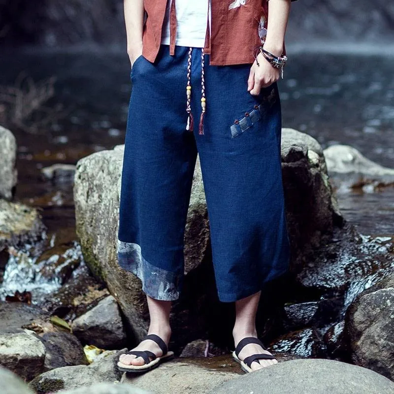 Casual Men Pants Men's Wide Crotch Harem Pants Loose Large Cropped Trousers Wide-legged Bloomers Chinese Style Flaxen Baggy
Casual Men Pants Men's Wide Crotch Harem Pants Loose Large Cropped Trousers Wide-legged Bloomers Chinese Style Flaxen Baggy