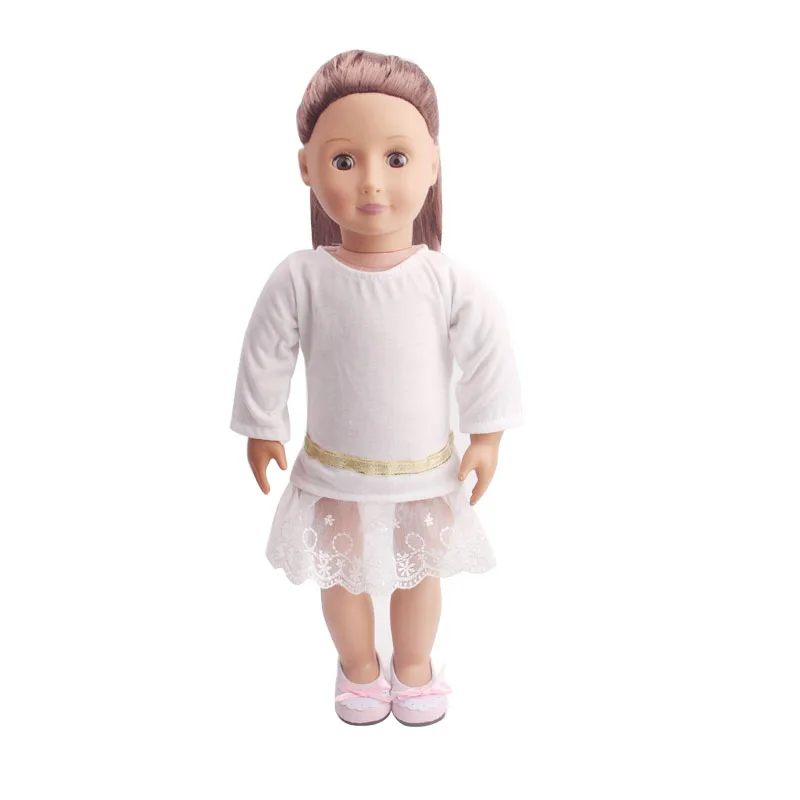 Doll clothes Simple long-sleeved white dress toy accessories 18 inch Girl doll and 43 cm baby doll c229
Doll clothes Simple long-sleeved white dress toy accessories 18 inch Girl doll and 43 cm baby doll c229