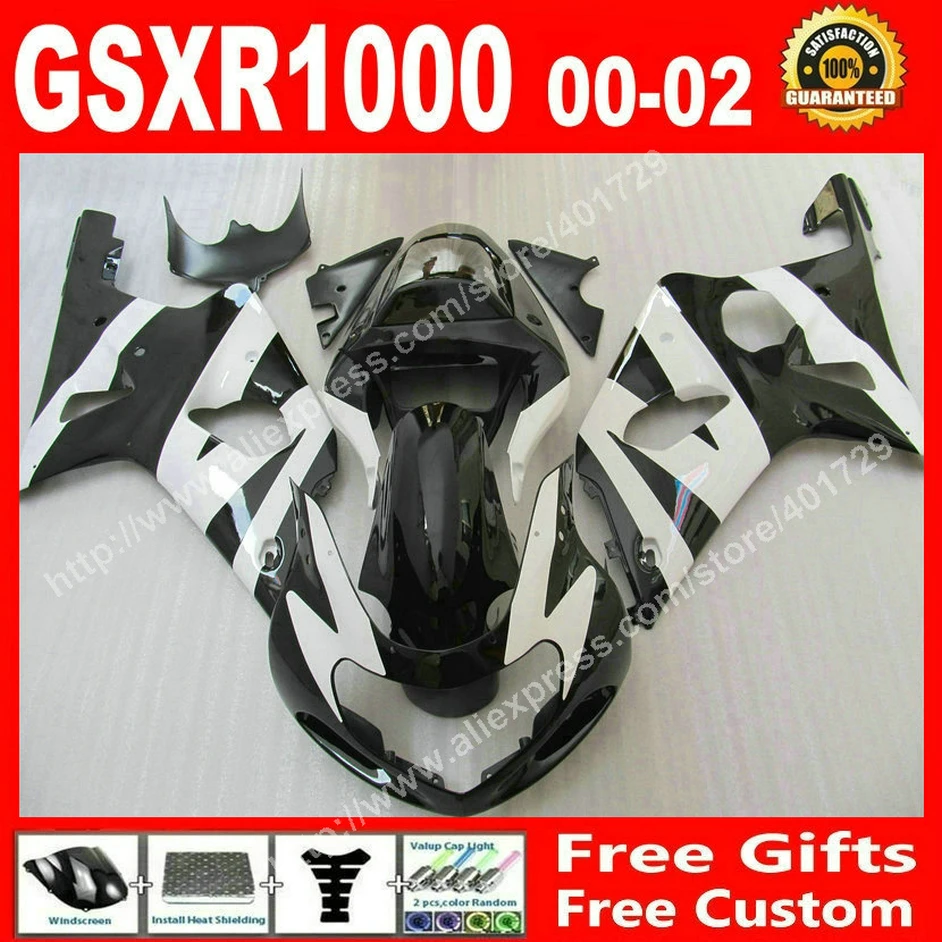 injection molded Fairings for SUZUKI 2000 2001 2002 GSXR1000 free custom 00 01 02 gleamy flat black white set 7 gifts FY747
injection molded Fairings for SUZUKI 2000 2001 2002 GSXR1000 free custom 00 01 02 gleamy flat black white set 7 gifts FY747