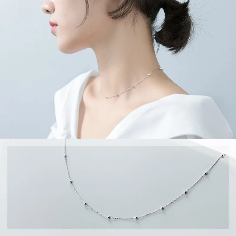 MloveAcc Classic Basic Chain 100% 925 Sterling Silver Beads Adjustable Necklace Chain Fashion Jewelry
MloveAcc Classic Basic Chain 100% 925 Sterling Silver Beads Adjustable Necklace Chain Fashion Jewelry