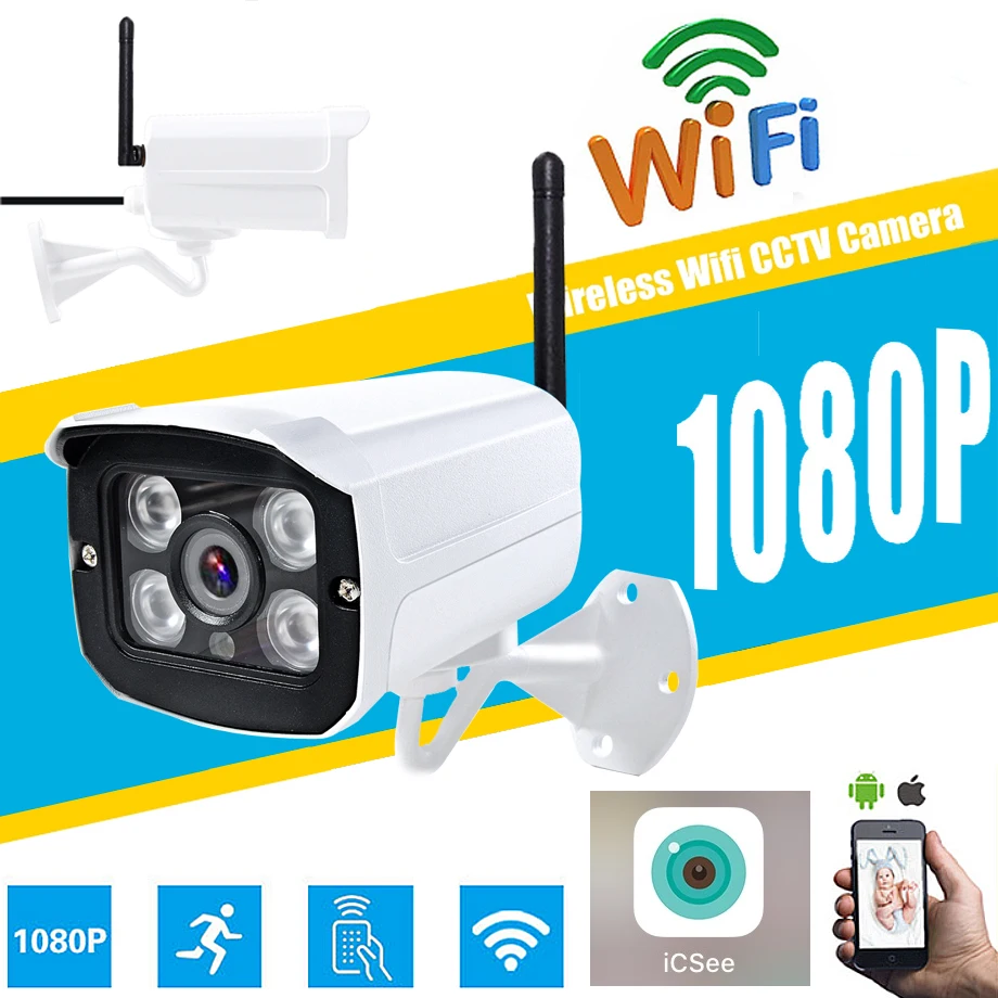 Массив IP-камеры Wi-Fi 1080 P 960 720 ONVIF Беспроводной проводной P2P видеонаблюдения Пуля