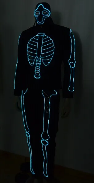 Бесплатная доставка EL провод свет костюм/EL костюм|light suit|el wire costumeel suit |