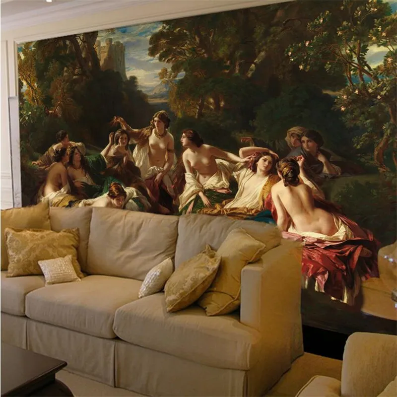 beibehang Large custom wallpapers quality flash murals hotel room map drawing European style bathroom lady mural decoration
beibehang Large custom wallpapers quality flash murals hotel room map drawing European style bathroom lady mural decoration