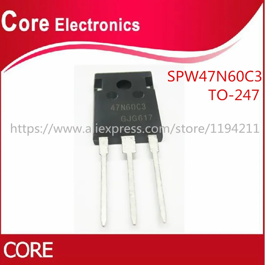 10 шт./лот SPW47N60C3 47N60C3 TO 247 хорошее качество IC MOSFET N CH 650V 47A|Интегральные схемы| |