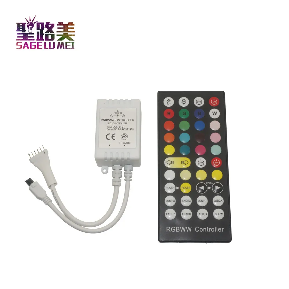Светодиодный ленточный светильник 6pin SMD 5050 44 ключа светодиодный RGB CCT WW CW 6ch ИК