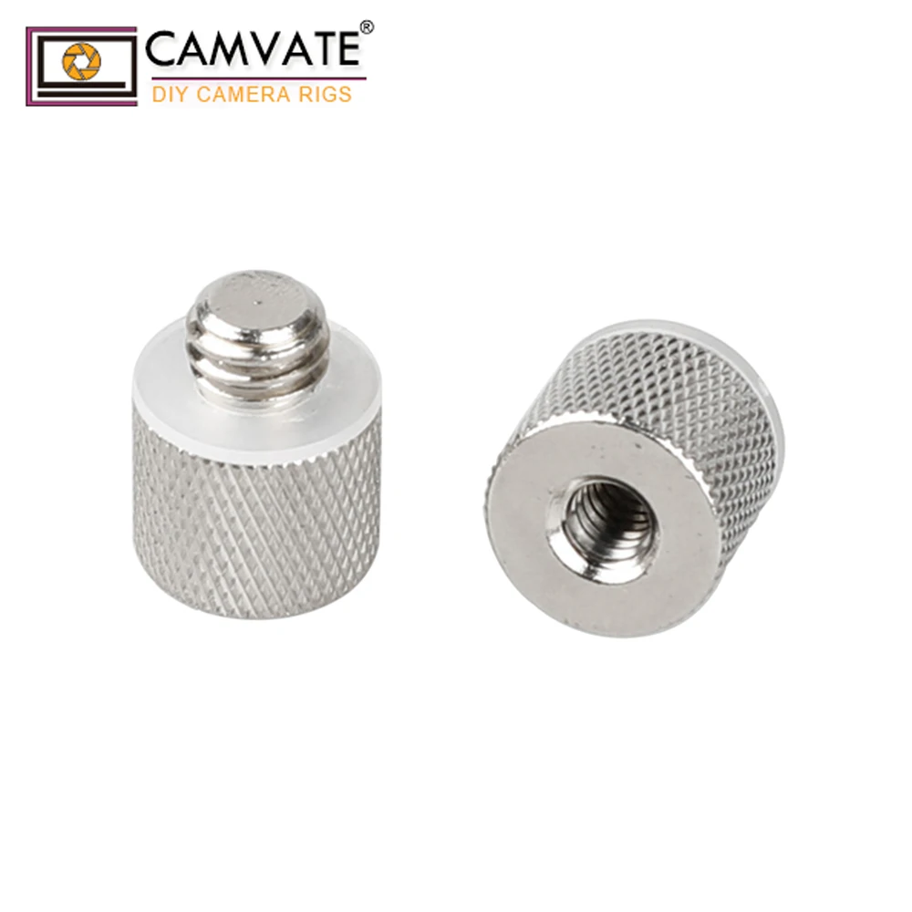 CAMVATE 2pcs 1/4" Female To 3/8" Male Adapter For Tripod And Camera And Qr Plate/Adapter Brass C0898
CAMVATE 2pcs 1/4" Female To 3/8" Male Adapter For Tripod And Camera And Qr Plate/Adapter Brass C0898