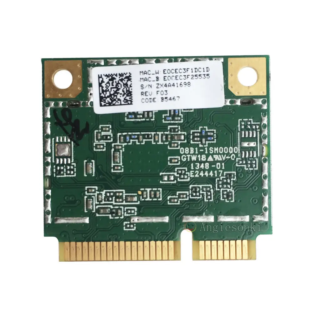 DUAL BAND Atheros AR9462 AR5B22 Mini PCI-E 802.11N WIFI WLAN CARD Bluetooth 4.0 2.4 & 5Ghz