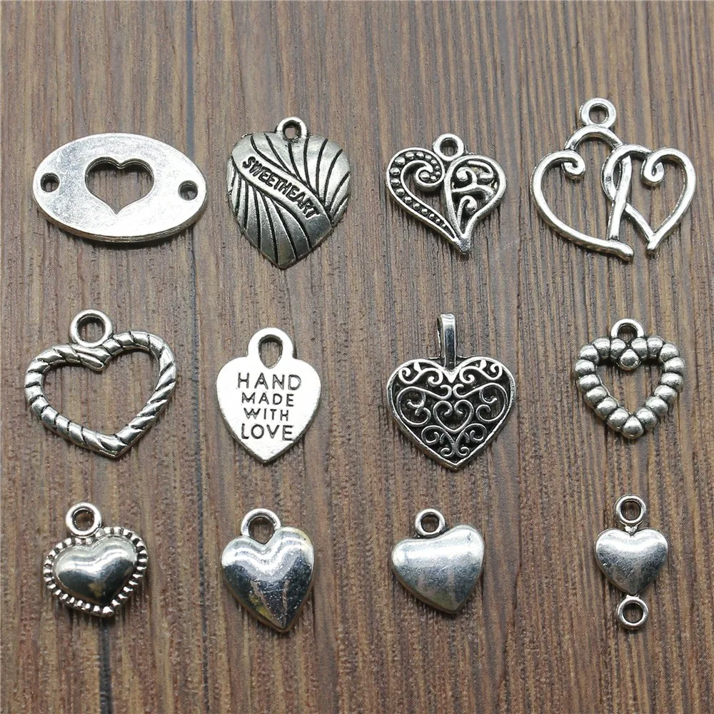 20pcs Hearts Charms Antique Silver Color Small Heart Charms Jewelry DIY Heart Charms For Bracelet Making
20pcs Hearts Charms Antique Silver Color Small Heart Charms Jewelry DIY Heart Charms For Bracelet Making