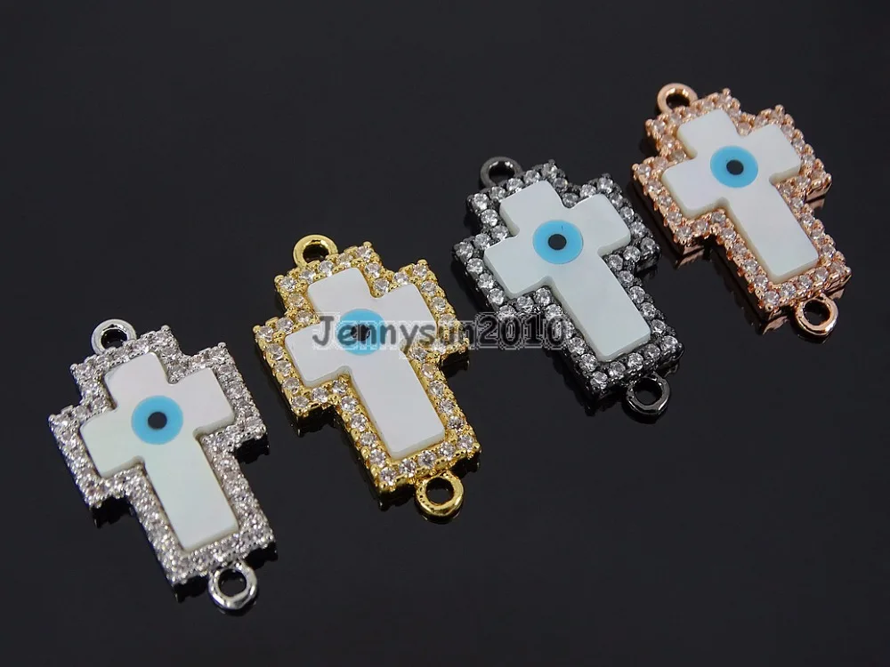 Clear Zircon Gems Stones Pave Cross Lucky Eye Mother Of Pear Bracelet Connector Charm Beads 10Pcs/Pack
Clear Zircon Gems Stones Pave Cross Lucky Eye Mother Of Pear Bracelet Connector Charm Beads 10Pcs/Pack