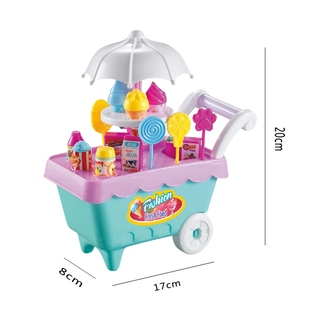 DIY Ice Cream Trolley Pretend Kitchen Play Toy with Light Music for Kids Learning Skills Interest Development Sets Creative Gift
DIY Ice Cream Trolley Pretend Kitchen Play Toy with Light Music for Kids Learning Skills Interest Development Sets Creative Gift