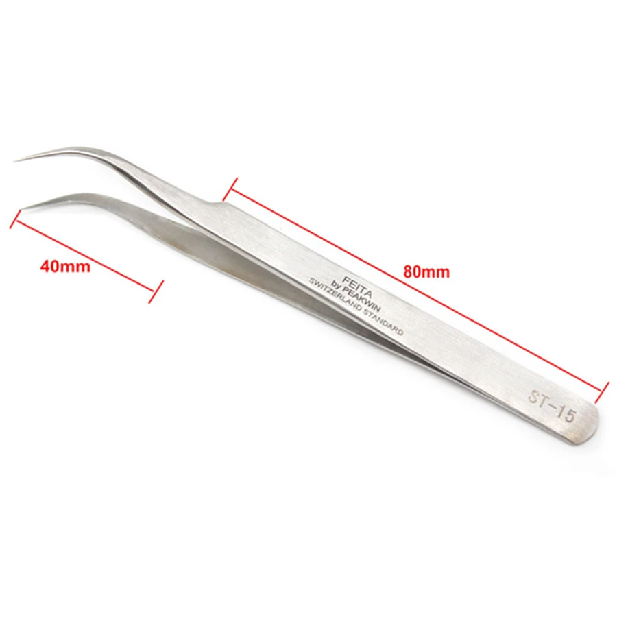 FEITA ST13-ST15 Industrial Tweezers Stainless Steel Hand Tools for Beauty Eyelash Extension,Watch,Diy,Phone Repair, industry
FEITA ST13-ST15 Industrial Tweezers Stainless Steel Hand Tools for Beauty Eyelash Extension,Watch,Diy,Phone Repair, industry