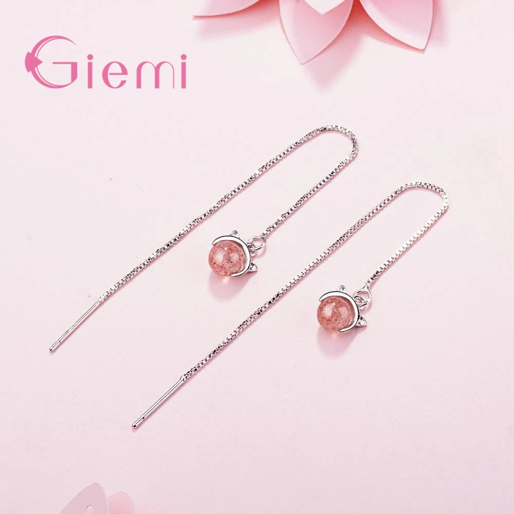High Quality Fashion Brand Beautiful Pink Beads 925 Sterling Silver Drop Earrings For Women Wedding Party Jewelry
High Quality Fashion Brand Beautiful Pink Beads 925 Sterling Silver Drop Earrings For Women Wedding Party Jewelry