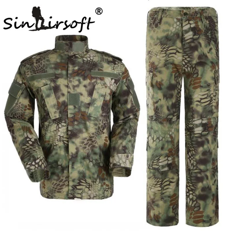 SINAIRSOFT Kryptek Мандраг Камуфляжный костюм в стиле милитари униформа. Рубашка + брюки