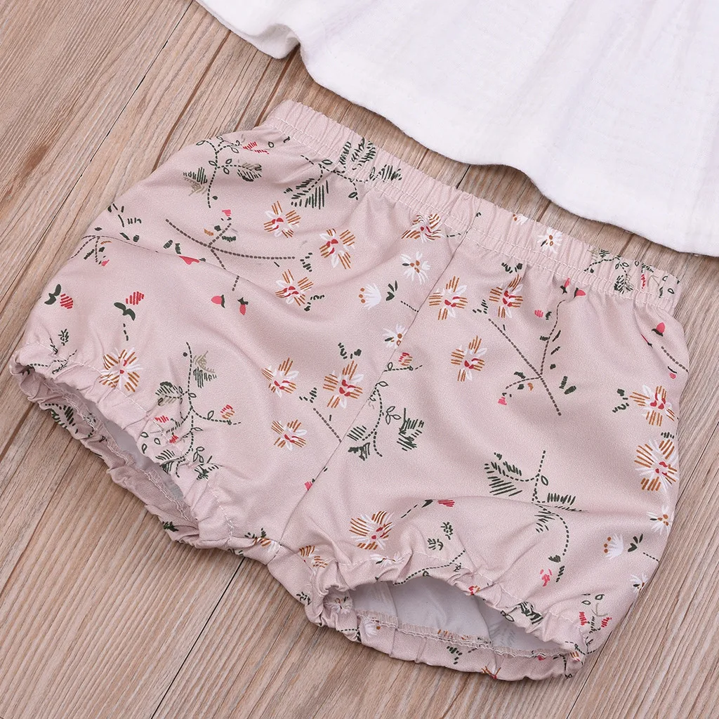 2019 Newborn Baby Girls Clothes Short Sleeve Dress+Briefs 2PCS Outfits Set Floral Print Cute Clothing Sets Summer Sunsuit 1-5Y
2019 Newborn Baby Girls Clothes Short Sleeve Dress+Briefs 2PCS Outfits Set Floral Print Cute Clothing Sets Summer Sunsuit 1-5Y