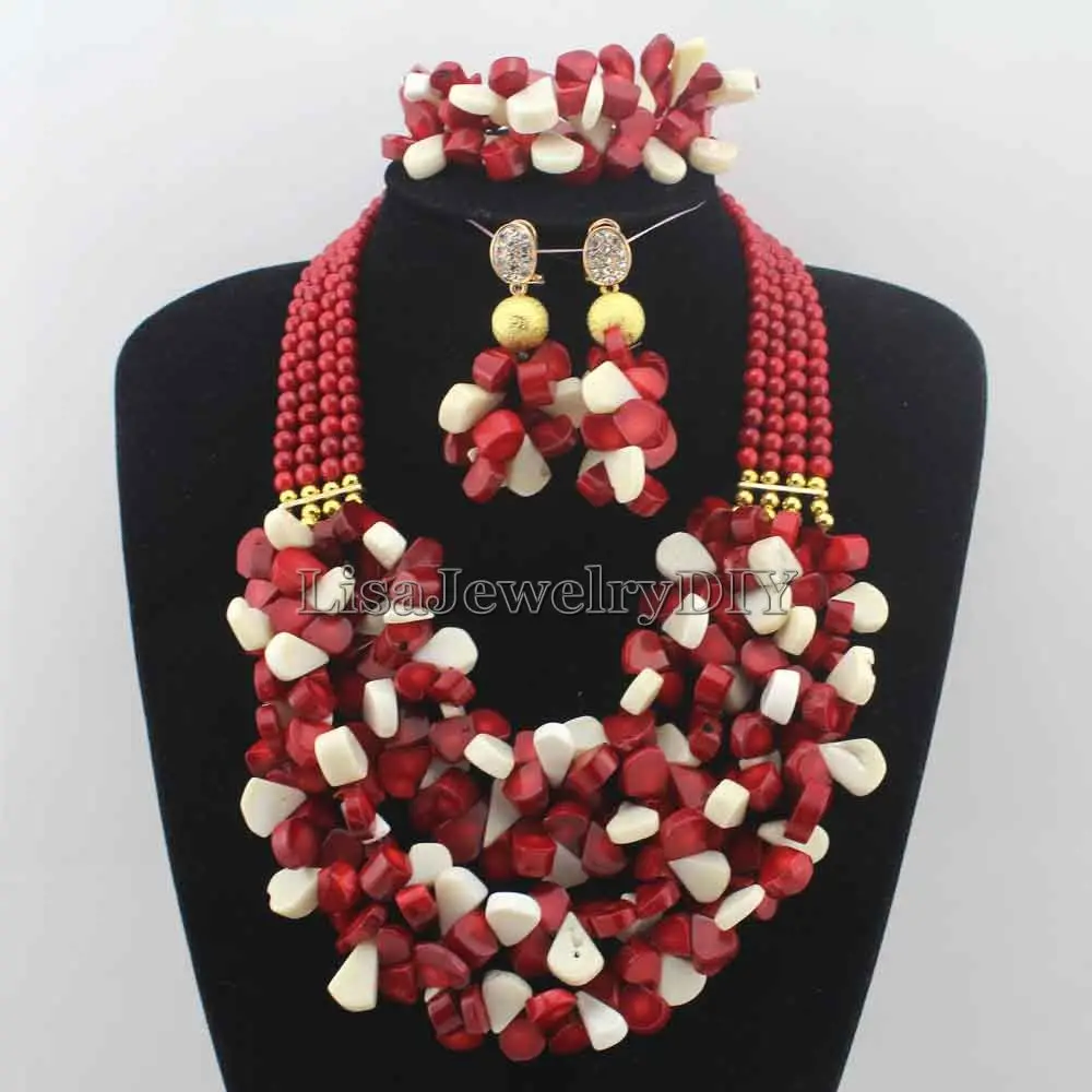 New Arrived Nigeria Wedding Set Necklace Africa Beads Classic Women Coral Jewelry Set HD6875
New Arrived Nigeria Wedding Set Necklace Africa Beads Classic Women Coral Jewelry Set HD6875
