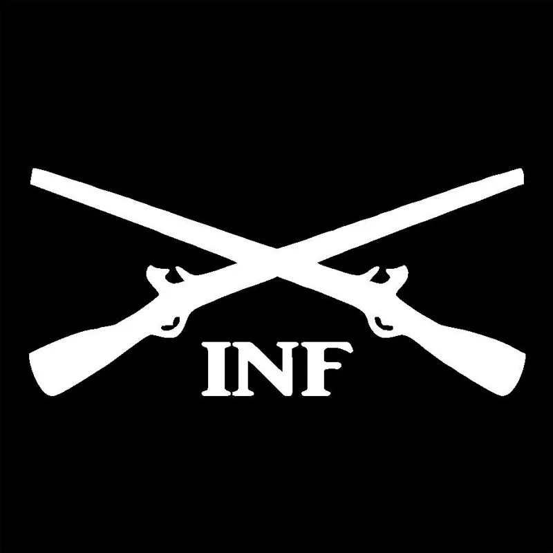 14X6.5CM INFANTRY Crossed Rifles Car Sticker Cartoon Accessories Black/Silver S8-0129
14X6.5CM INFANTRY Crossed Rifles Car Sticker Cartoon Accessories Black/Silver S8-0129