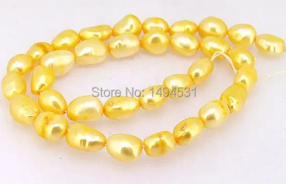 Wholesale Pearl Jewelry Rice Yellow Freshwater Cultured Pearl Gold Rice Beads 8-10mm Gem Full Strand 15inches - Free Shipping
Wholesale Pearl Jewelry Rice Yellow Freshwater Cultured Pearl Gold Rice Beads 8-10mm Gem Full Strand 15inches - Free Shipping