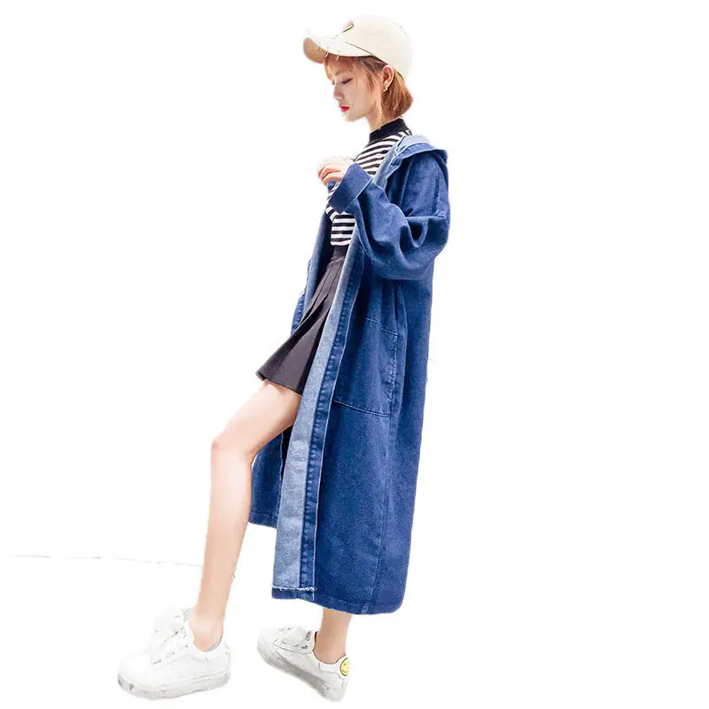 New Ladies Denim Jackets Women 2019 Outerwears Oversized Hooded Long Coat Spring Denim Outerwears Casual Jeans Chaquetas f341
New Ladies Denim Jackets Women 2019 Outerwears Oversized Hooded Long Coat Spring Denim Outerwears Casual Jeans Chaquetas f341