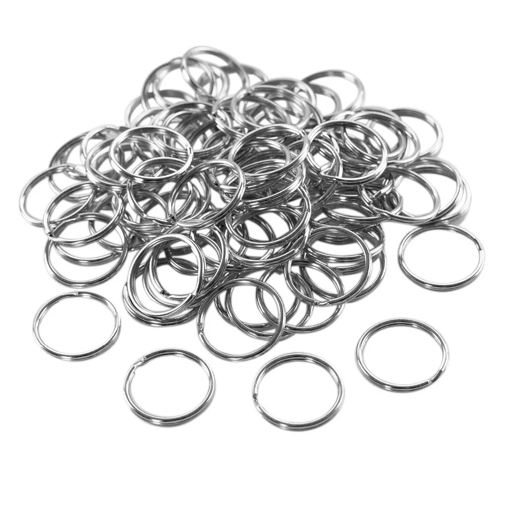 100pcs/lot 25mm Nickel Plated Silver Steel Round Edged Split Circular Keychain Ring Clips for Car Home Keys Organization
100pcs/lot 25mm Nickel Plated Silver Steel Round Edged Split Circular Keychain Ring Clips for Car Home Keys Organization