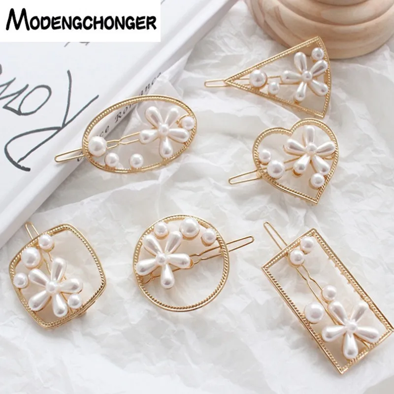 Pearl Hairgrips For Women Barrettes Geometric Hair Clips Hairpins Headwear BB Clips Korean Style Girls Fashion Hair Accessories
Pearl Hairgrips For Women Barrettes Geometric Hair Clips Hairpins Headwear BB Clips Korean Style Girls Fashion Hair Accessories