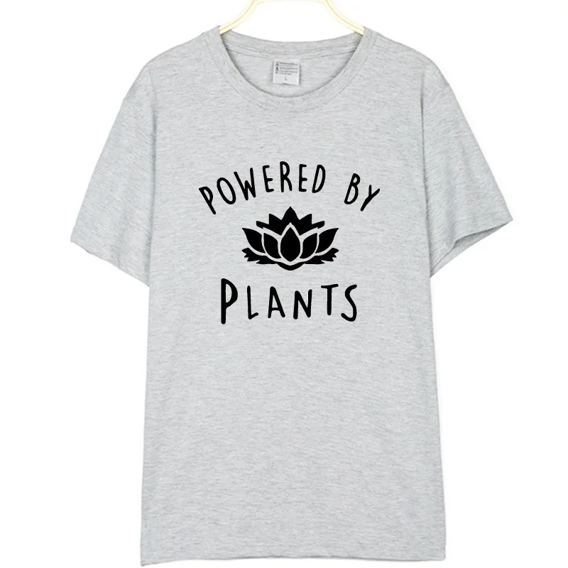 " Powered By Plants " O-neck Short Sleeves Letter Printed T Shirt Women Men T Shirt Casual Cotton Funny T-Shirt
" Powered By Plants " O-neck Short Sleeves Letter Printed T Shirt Women Men T Shirt Casual Cotton Funny T-Shirt
