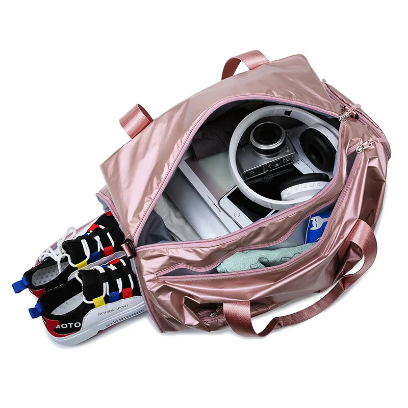 Waterproof Dry and Wet Separation Travel Bag Women Folding Fitness Weekend Bags Large Capacity Pink Duffel Bag Luggage Organizer
Waterproof Dry and Wet Separation Travel Bag Women Folding Fitness Weekend Bags Large Capacity Pink Duffel Bag Luggage Organizer