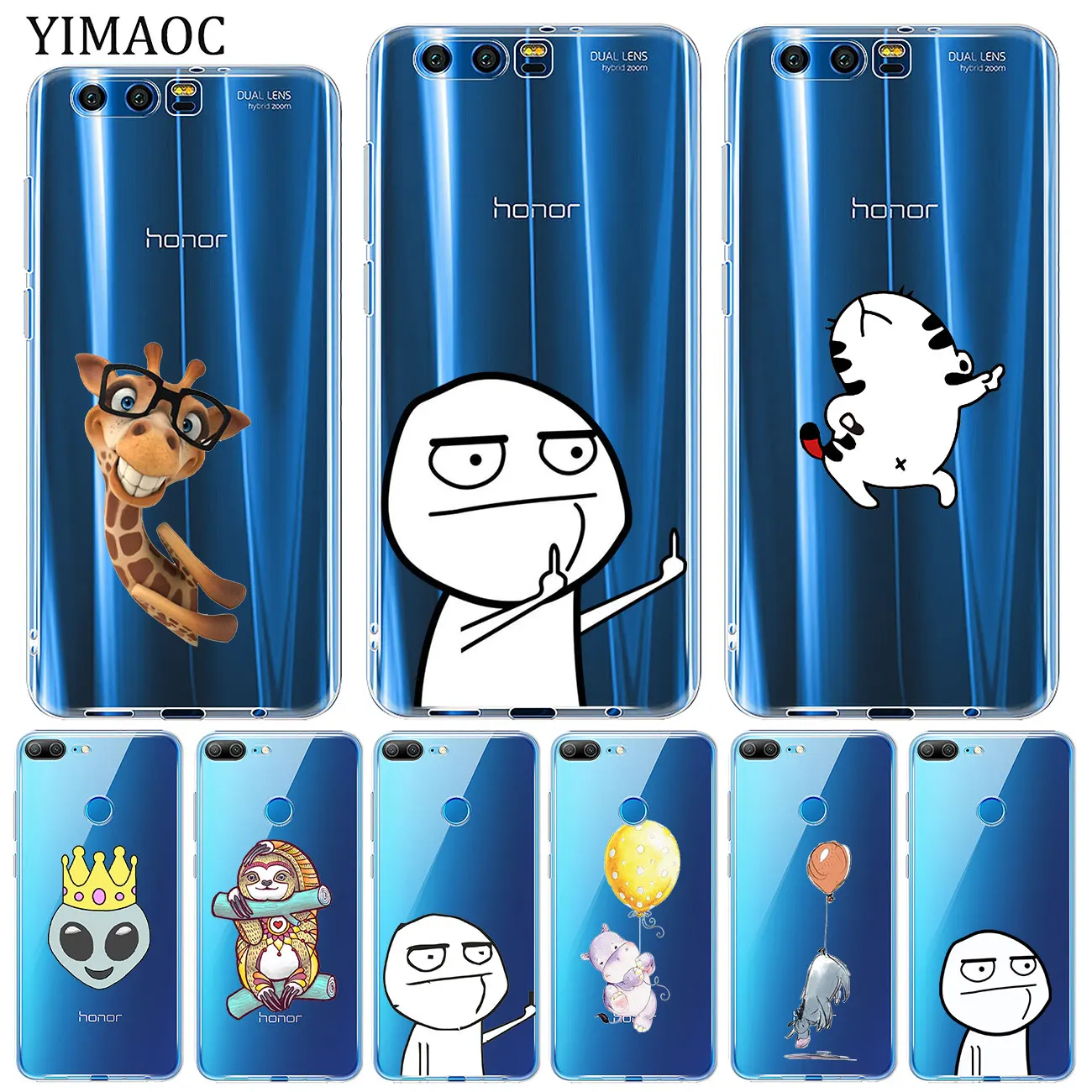 Мягкий чехол для Huawei Y9 Y7 Y6 Prime 2018 Honor 20 10 9 9X 8C 8X 8 Lite 7X 7C 7A Pro|Бамперы| |