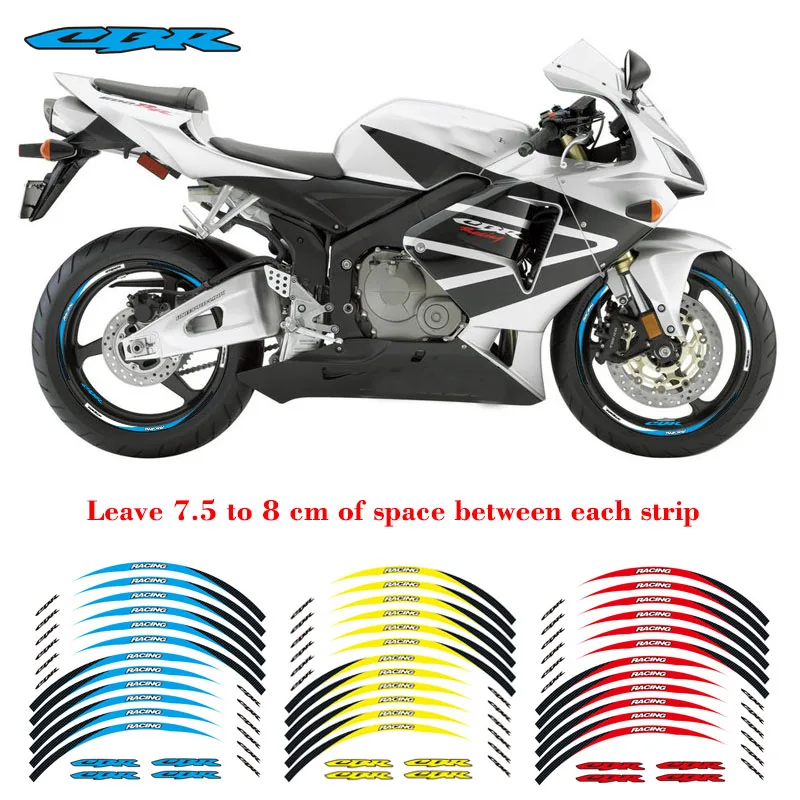Hot sell Motorcycle front&Rear Edge Outer Rim Sticker Wheel Decals Reflective waterproof 17inch stickers For Honda CBR
Hot sell Motorcycle front&Rear Edge Outer Rim Sticker Wheel Decals Reflective waterproof 17inch stickers For Honda CBR