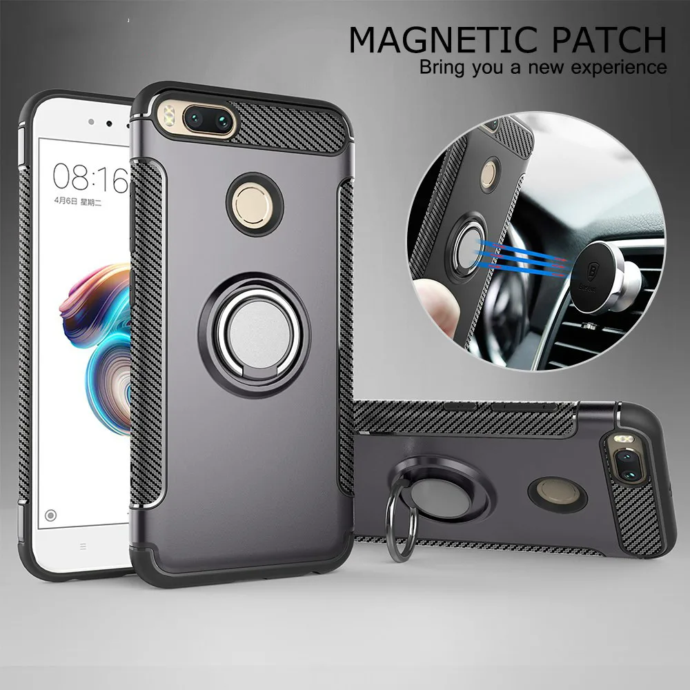

Case For Xiomi Xiaomi mi a1 Case 5X Fundas Hard Magnetic Ring armor Cover For Xiomi Xiaomi mi A2 Lite 8 Lite Max 3 6x Cover