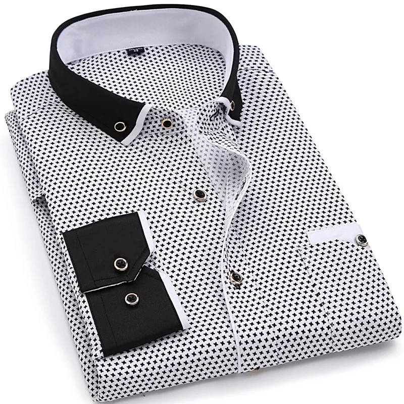 Men Dress Slim Fit Style Fashion Print Casual Men Long Sleeve Shirt Stitching Fashion Pocket Design Fabric Soft Comfortable
Men Dress Slim Fit Style Fashion Print Casual Men Long Sleeve Shirt Stitching Fashion Pocket Design Fabric Soft Comfortable