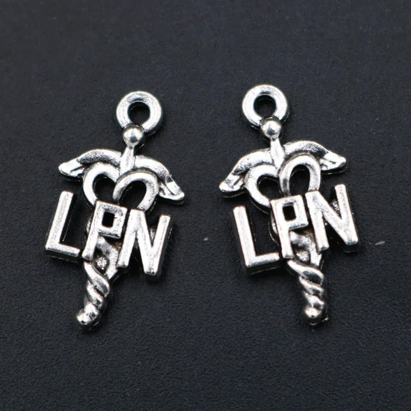 WKOUD 6pcs Silver Color Metal LPN Medical Logo Snake-shaped Alloy Pendant Bracelet Keychain DIY Jewelry Charm Findings A1639
WKOUD 6pcs Silver Color Metal LPN Medical Logo Snake-shaped Alloy Pendant Bracelet Keychain DIY Jewelry Charm Findings A1639