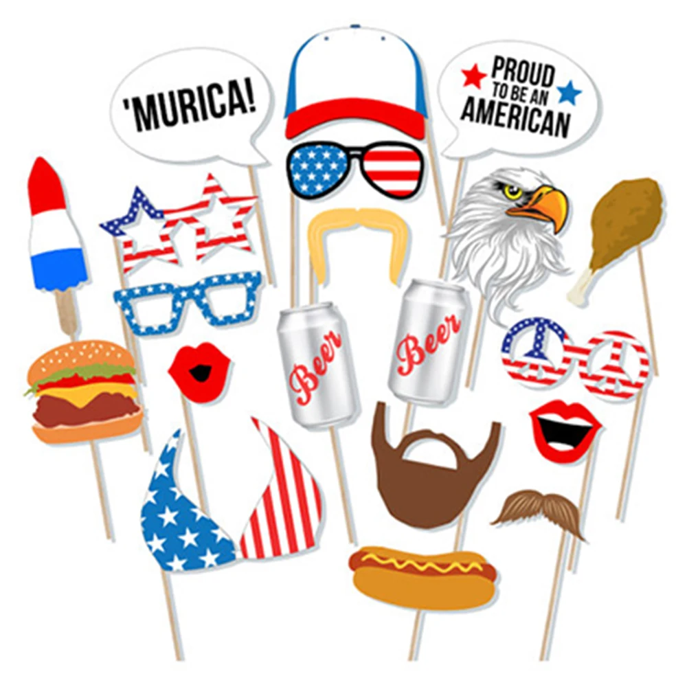 20pcs/set American July 4th Party Decorations Paper Photobooth Props USA Independence Day Carnival Party Supplies
20pcs/set American July 4th Party Decorations Paper Photobooth Props USA Independence Day Carnival Party Supplies