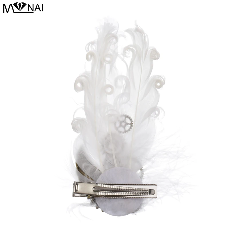 

Punk Retro Gears Wing Hair-clip Feather Clock Cogs Gothic Barrette Steampunk Hairpin Vintage Gothic Hair Clip Accessory