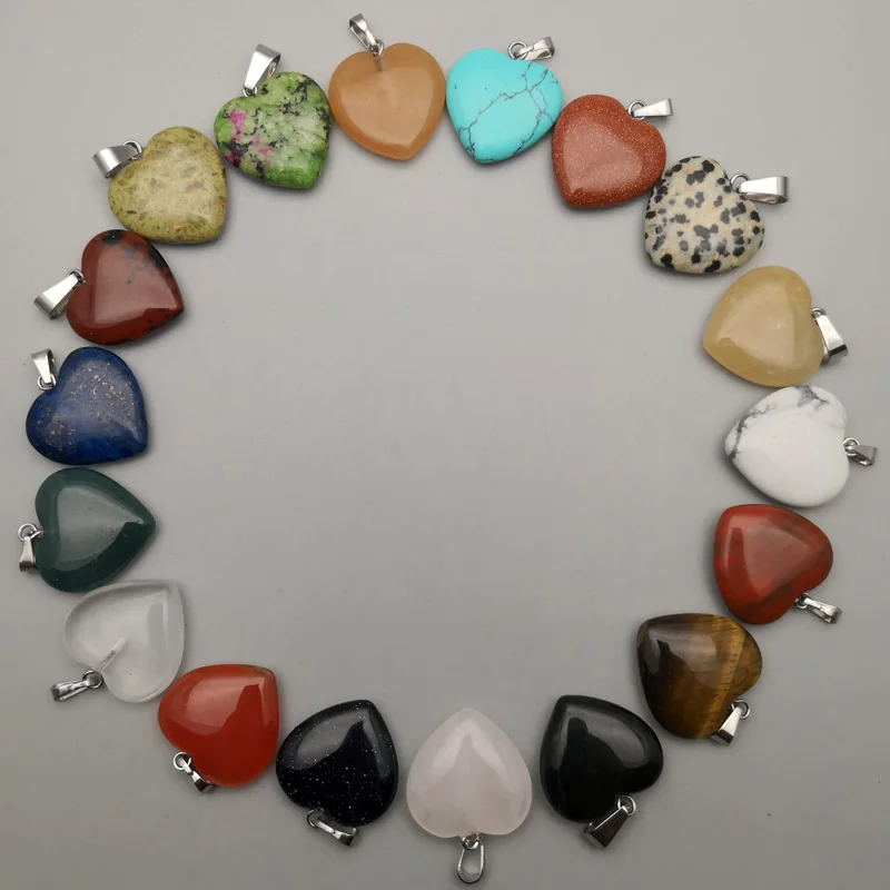 fashion 20MM heart natural stone pendants Necklace for Jewelry making diy mixed trendy 36pcs/lot free shipping Wholesale
fashion 20MM heart natural stone pendants Necklace for Jewelry making diy mixed trendy 36pcs/lot free shipping Wholesale