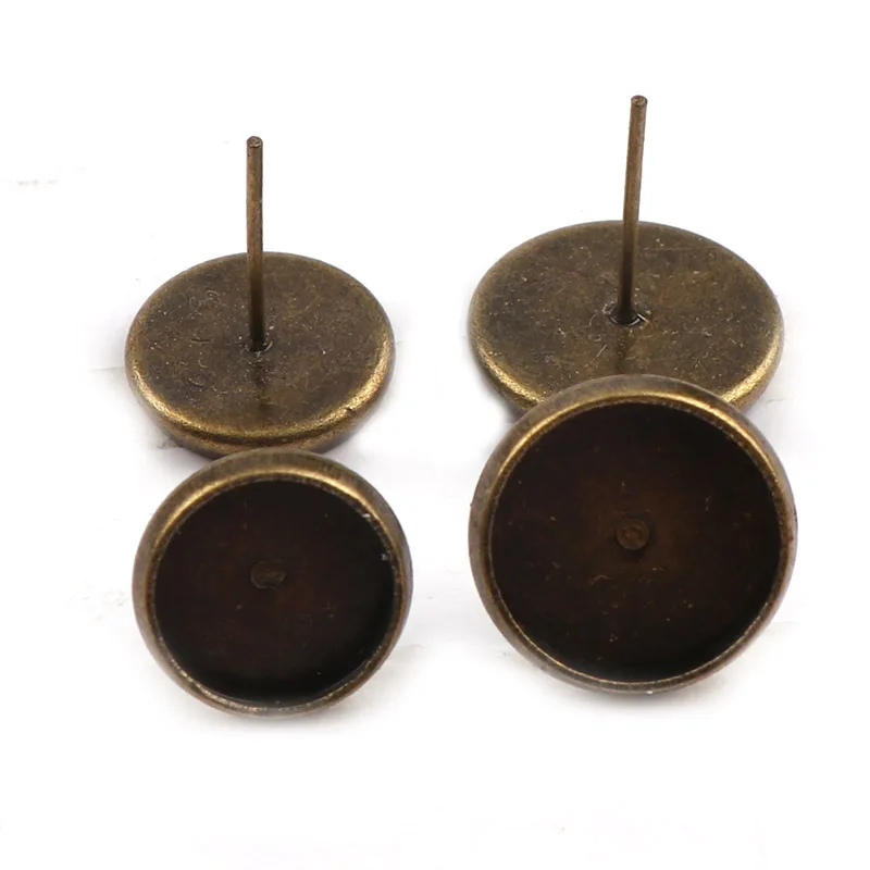 Fashion Metal Earring Pin Ear Pad Bezels Blank Glass Cabochons Base Setting DIY Earring Ear stud Jewelry Findings
Fashion Metal Earring Pin Ear Pad Bezels Blank Glass Cabochons Base Setting DIY Earring Ear stud Jewelry Findings