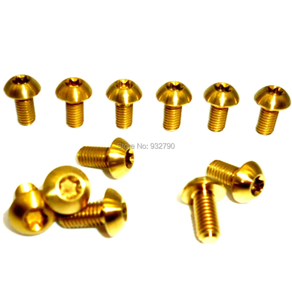 12pcs Torx Head M5x10mm Titanium Ti Bolt Screw Bolts Gold Nitride Mtb Disc Brake Bicycle Head Disc Brake Rotors Screws Bolts Nut
12pcs Torx Head M5x10mm Titanium Ti Bolt Screw Bolts Gold Nitride Mtb Disc Brake Bicycle Head Disc Brake Rotors Screws Bolts Nut
