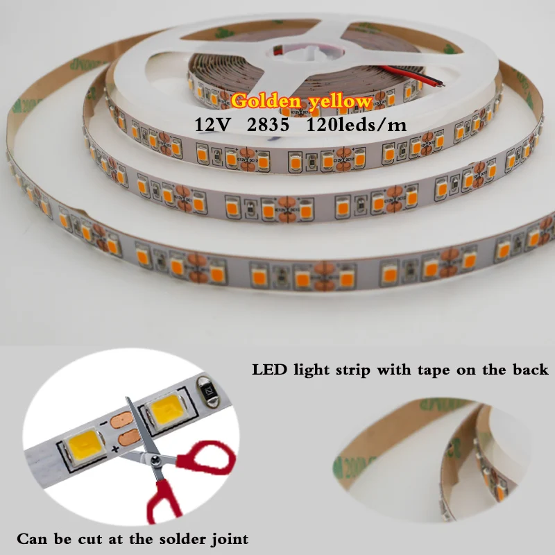 Гибкая светодиодная лента 5 м DC 12V2835 SMD 120 светодиодов/м без водонепроницаемости