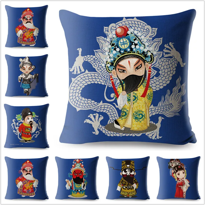 Chinese Peking Opera Portrait Linen Pillow Case 45x45cm Cartoon Printed Car Cushion Cover Sofa Home Decoration Pillowcases
Chinese Peking Opera Portrait Linen Pillow Case 45x45cm Cartoon Printed Car Cushion Cover Sofa Home Decoration Pillowcases