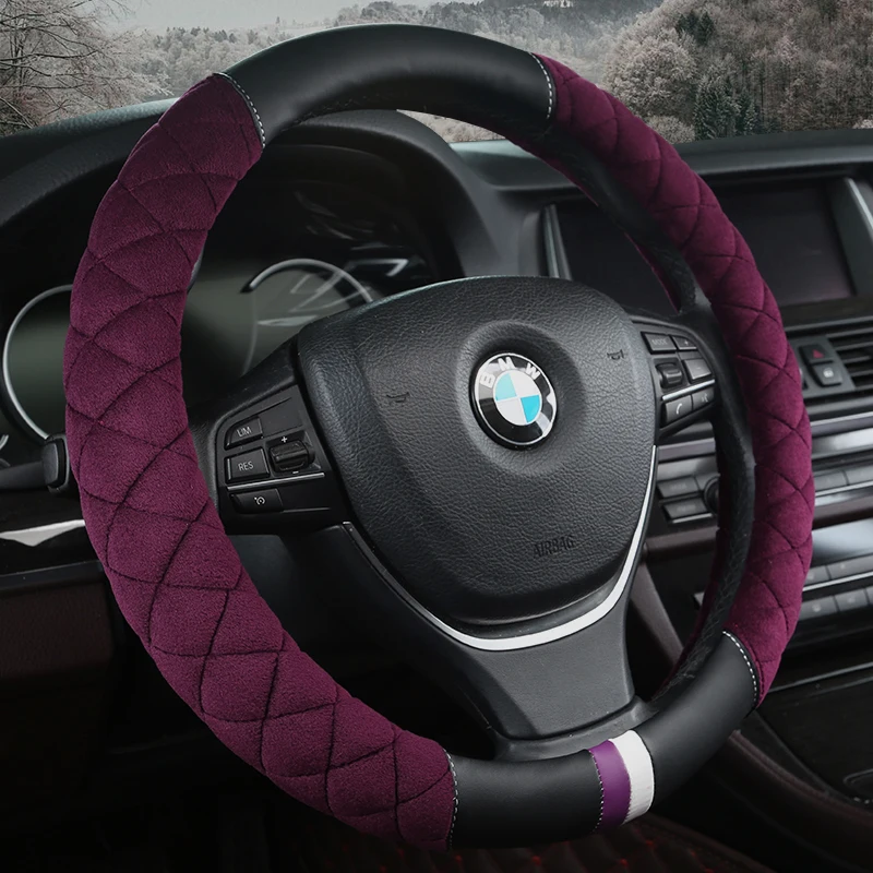 KKYSYELVA Universal Car Steering Wheel Cover Fluffy Size 38cm / 15" Winter Plush steering wheel cover warm Interior Accessories
KKYSYELVA Universal Car Steering Wheel Cover Fluffy Size 38cm / 15" Winter Plush steering wheel cover warm Interior Accessories