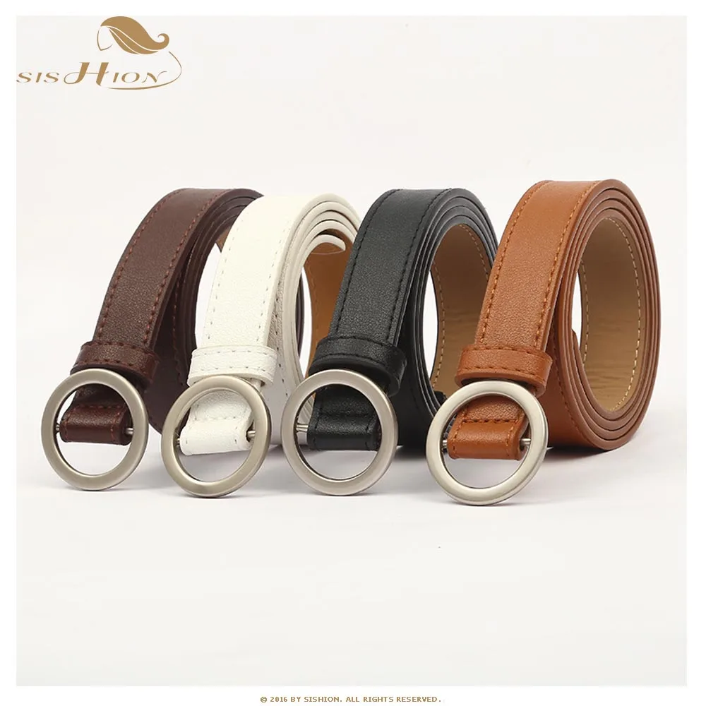 SISHION Thin Belts for Women PU Leather Belt with Round Buckle 105CM Black Brown Red White Women Belt VB0035
SISHION Thin Belts for Women PU Leather Belt with Round Buckle 105CM Black Brown Red White Women Belt VB0035