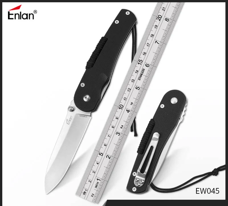 Enlan EW045 8cr13mov Blade Anti-slip G10 Handle Folding Pocket Knife With Clip Outdoor Hunting Camping Survival EDC Tool Knives
Enlan EW045 8cr13mov Blade Anti-slip G10 Handle Folding Pocket Knife With Clip Outdoor Hunting Camping Survival EDC Tool Knives