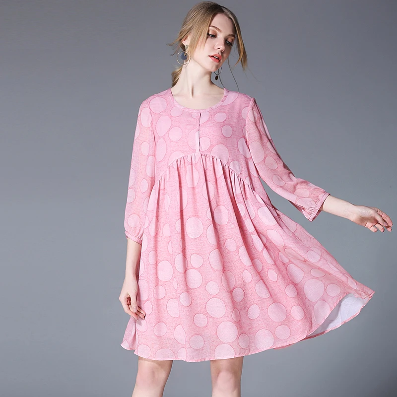 Plus size dresses large sizes women casual loose Dot chiffon dress high waist crew neck spring new mini dress oversize XL to 4XL
Plus size dresses large sizes women casual loose Dot chiffon dress high waist crew neck spring new mini dress oversize XL to 4XL