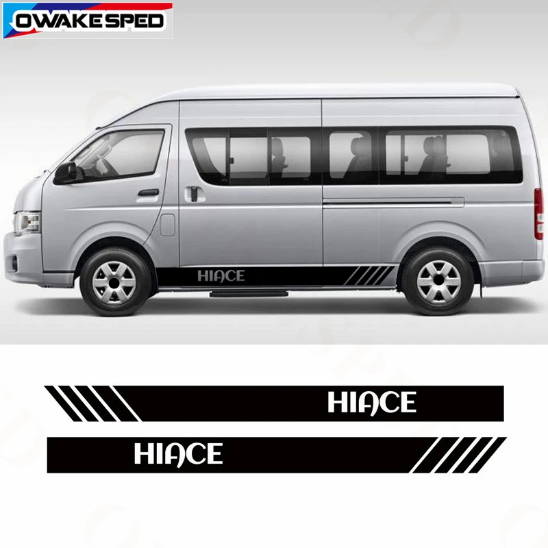 Наклейки на боковую дверь автомобиля для Toyota Hiace Bus, спортивные наклейки в полоску, аксессуары для кузова автомобиля
Наклейки на боковую дверь автомобиля для Toyota Hiace Bus, спортивные наклейки в полоску, аксессуары для кузова автомобиля