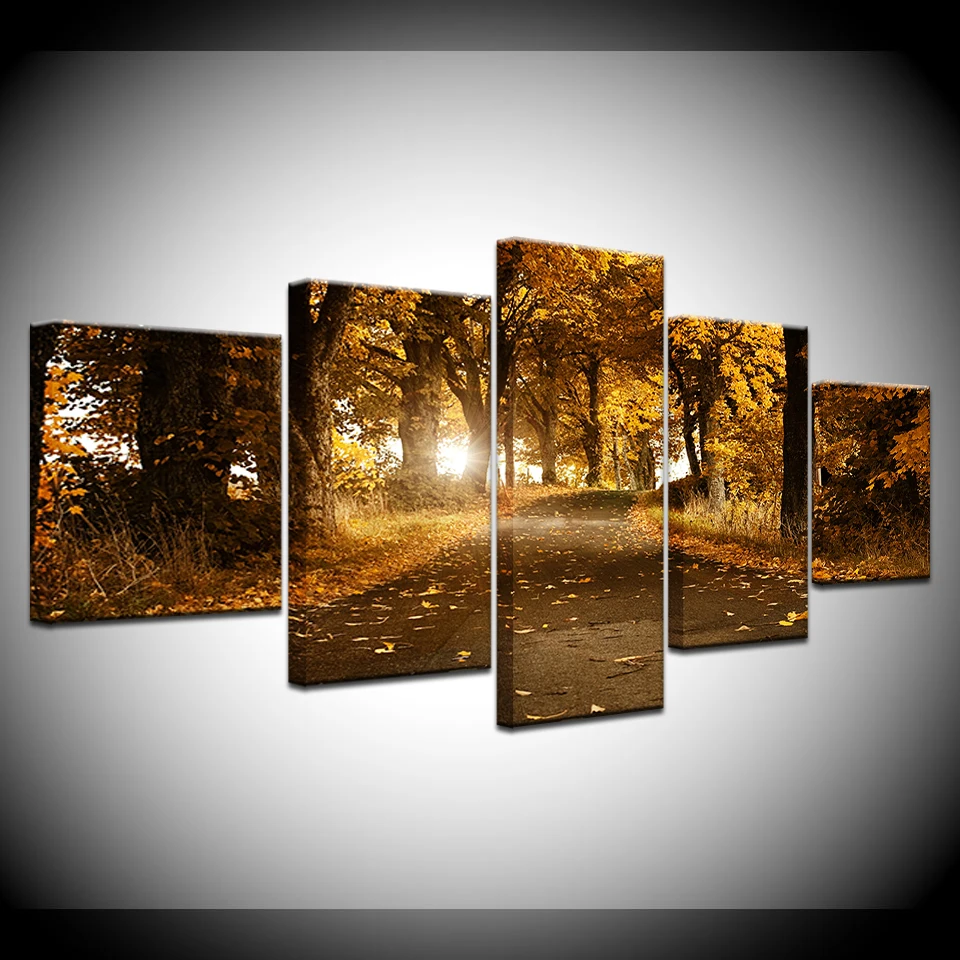 Art Poster HD Print Decor 5 Pieces Sunshine Autumn Yellow Forest Scenery Painting Frame Modular Pictures Canvas Modern Room Wall
Art Poster HD Print Decor 5 Pieces Sunshine Autumn Yellow Forest Scenery Painting Frame Modular Pictures Canvas Modern Room Wall