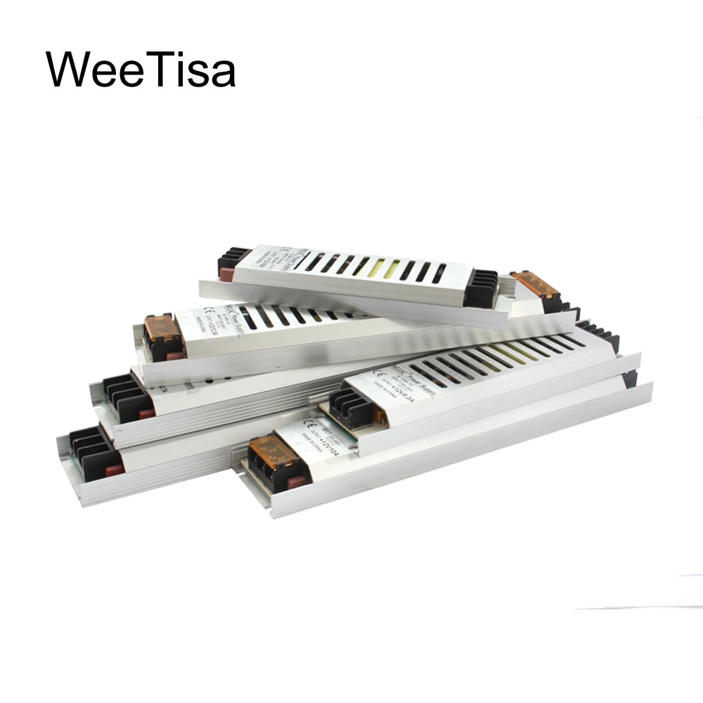 12 Volt Power Supply Ultra Thin AC 220V to DC 12V LED Dirver 60W 100W 120W 150W 200W 300W Slim Switching Lighting Transformers
12 Volt Power Supply Ultra Thin AC 220V to DC 12V LED Dirver 60W 100W 120W 150W 200W 300W Slim Switching Lighting Transformers